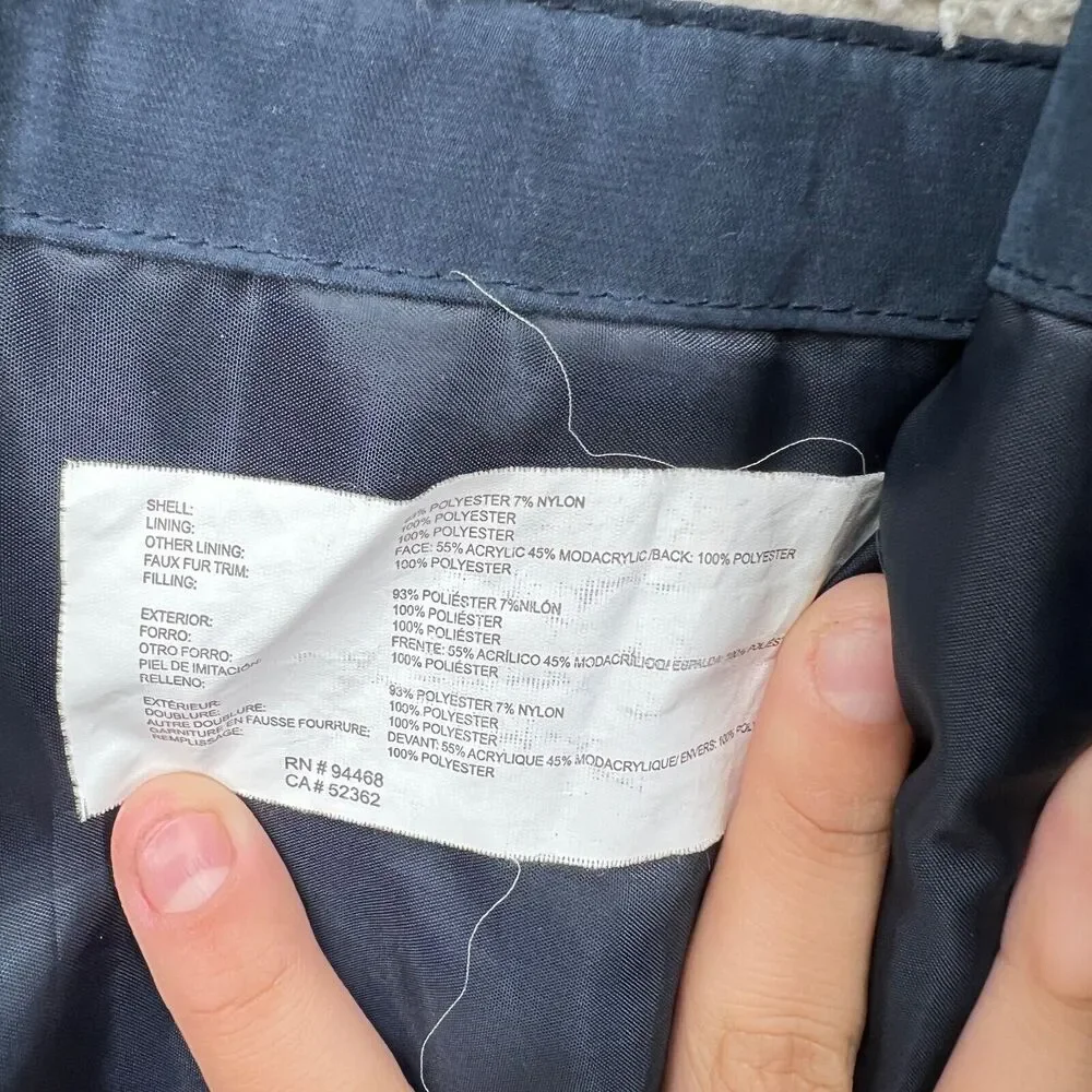 Nautica Women's L Blue Utility Parka Jacket